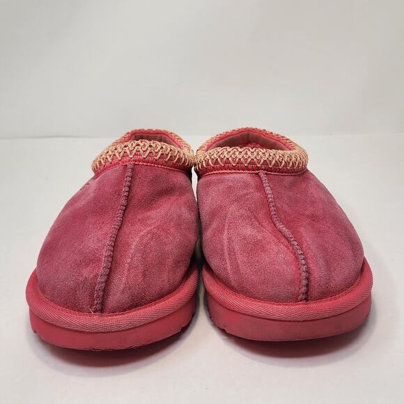 Ugg Tasman Slipper Pink Glow Suede Slip On Mule Women Size 5 Shearling Lined - Picture 3 of 9
